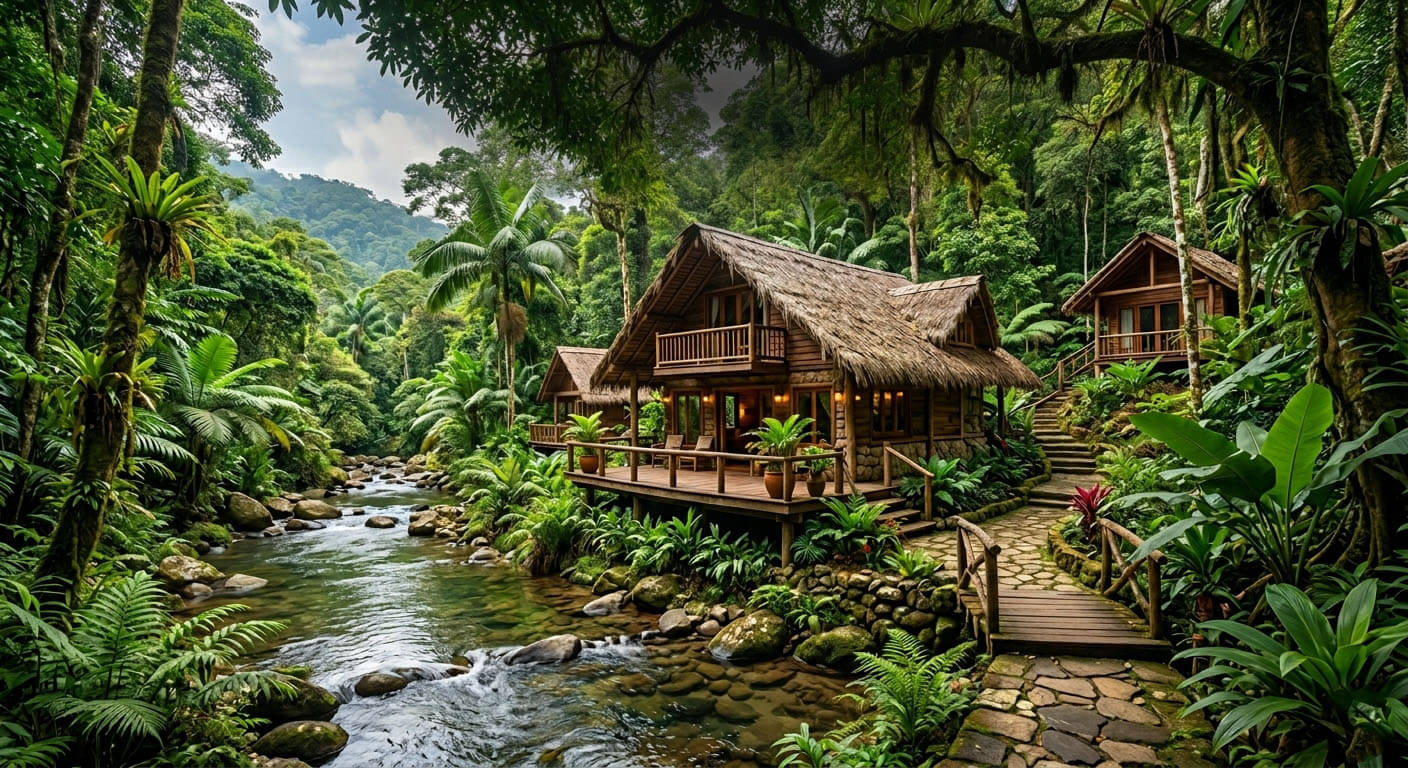 Eco Lodging Background
